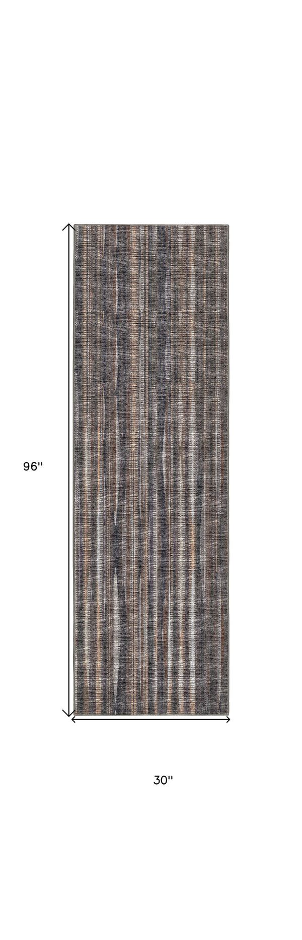 Homeroots 3' X 8' Brown Ombre Tufted Handmade Runner Rug  Polyester 491741
