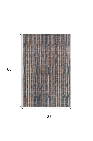 Homeroots 3' X 5' Brown Ombre Tufted Handmade Area Rug  Polyester 491743