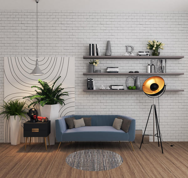 Homeroots 4' Brown Round Ombre Tufted Handmade Area Rug  Polyester 491744