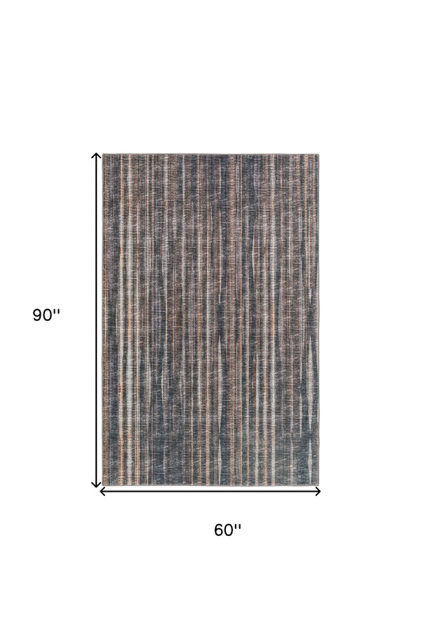 Homeroots 5' X 8' Brown Ombre Tufted Handmade Area Rug  Polyester 491745