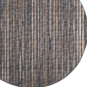 Homeroots 8' X 8' Brown Round Ombre Tufted Handmade Area Rug  Polyester 491747