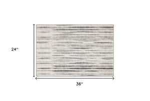 Homeroots 2' X 3' Ivory Ombre Tufted Handmade Area Rug - Stylish Accent For Living Spaces & Elegant Décor 2' X 3' Polyester 491751