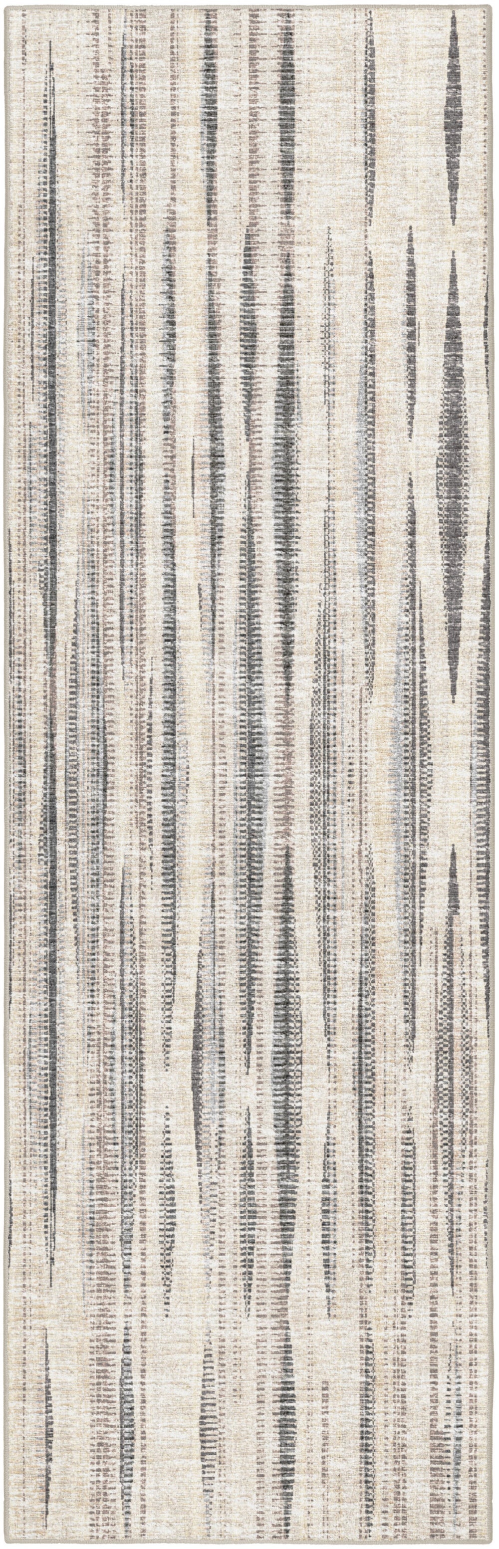 Homeroots 3' X 10' Ivory Ombre Tufted Runner Rug  Polyester 491753