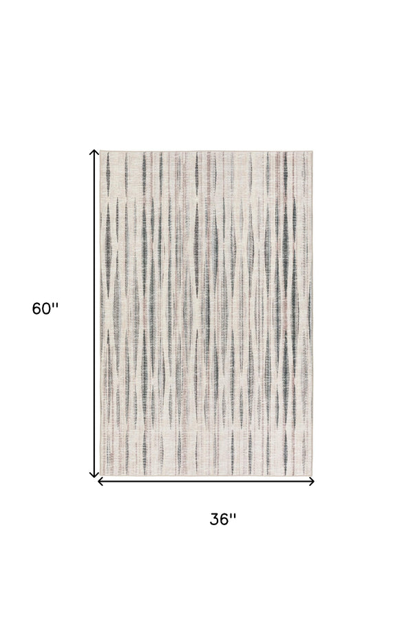 Homeroots 3' X 5' Ivory Ombre Tufted Handmade Area Rug  Polyester 491754