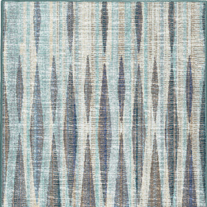 Homeroots 3' X 8' Blue Ombre Tufted Handmade Runner Rug  Polyester 491763