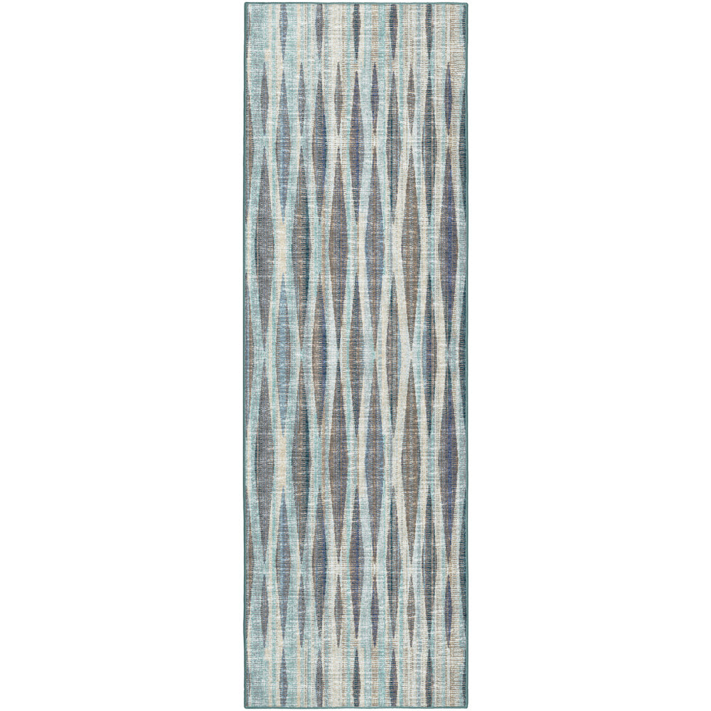 Homeroots 3' X 8' Blue Ombre Tufted Handmade Runner Rug  Polyester 491763