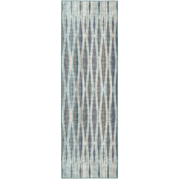 Homeroots 3' X 8' Blue Ombre Tufted Handmade Runner Rug  Polyester 491763