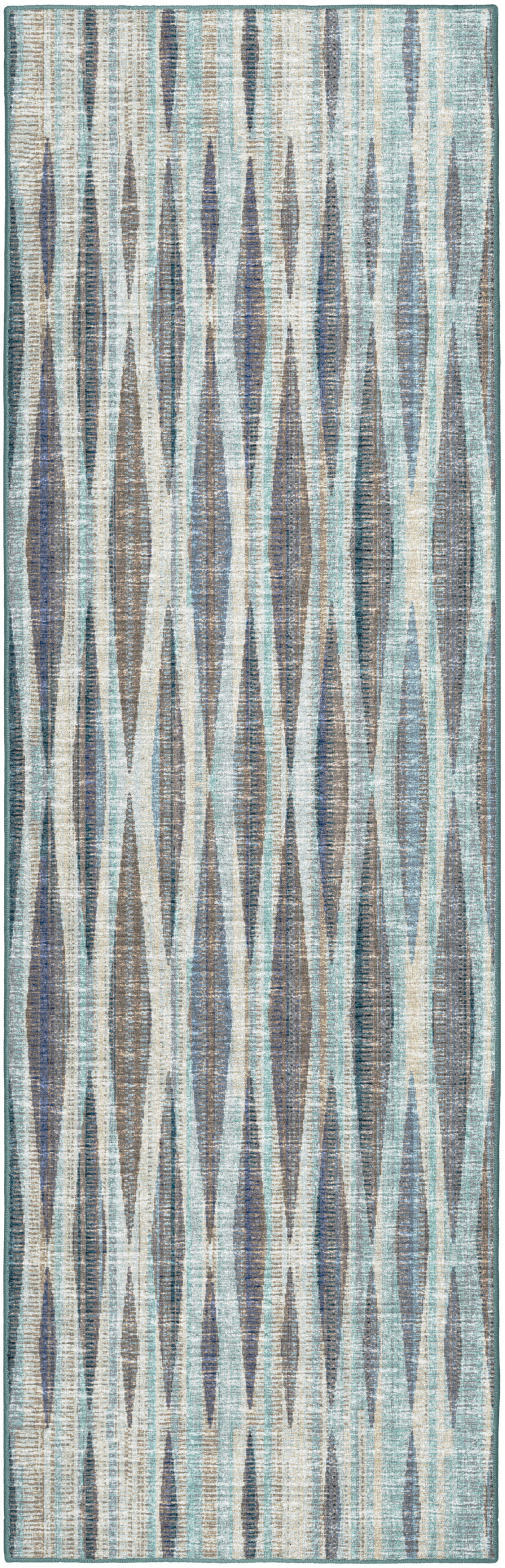 Homeroots 3' X 10' Blue Ombre Tufted Runner Rug  Polyester 491764