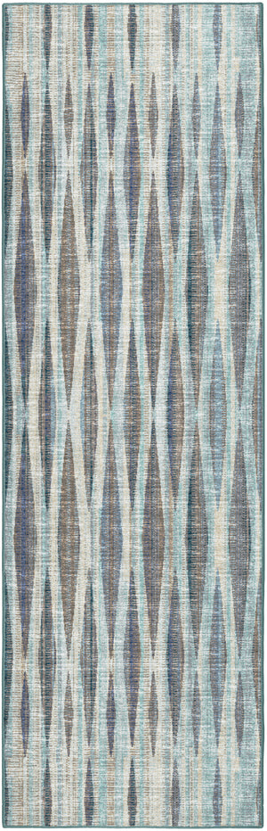 Homeroots 3' X 10' Blue Ombre Tufted Runner Rug  Polyester 491764