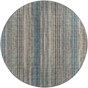 Homeroots 10' Brown Round Ombre Tufted Handmade Area Rug  Polyester 491772