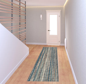 Homeroots 3' X 8' Brown Ombre Tufted Handmade Runner Rug  Polyester 491774