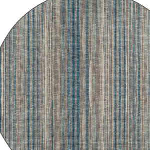 Homeroots 4' Brown Round Ombre Tufted Handmade Area Rug  Polyester 491777