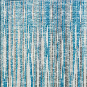 Homeroots 9' X 12' Blue Ombre Tufted Handmade Area Rug  Polyester 491792