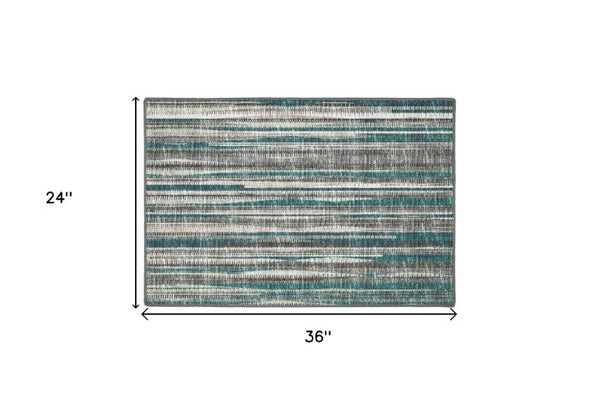 Homeroots 2' X 3' Blue Ombre Tufted Handmade Area Rug - Stylish Accent For Living Rooms, Bedrooms & More! 2' X 3' Polyester 491795
