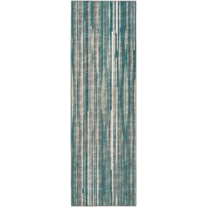 Homeroots 3' X 10' Blue Ombre Tufted Runner Rug  Polyester 491797
