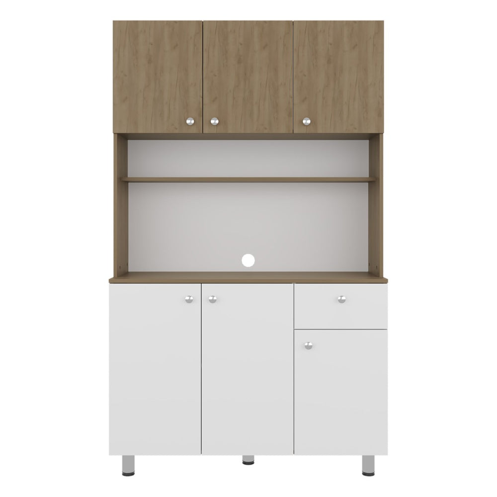English Elm Everly Glass Front Double Door Wall Cabinet for Kitchen Display and Storage B128S00237