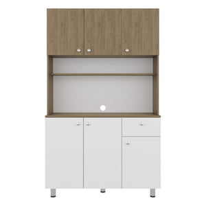 English Elm Everly Glass Front Double Door Wall Cabinet for Kitchen Display and Storage B128S00237