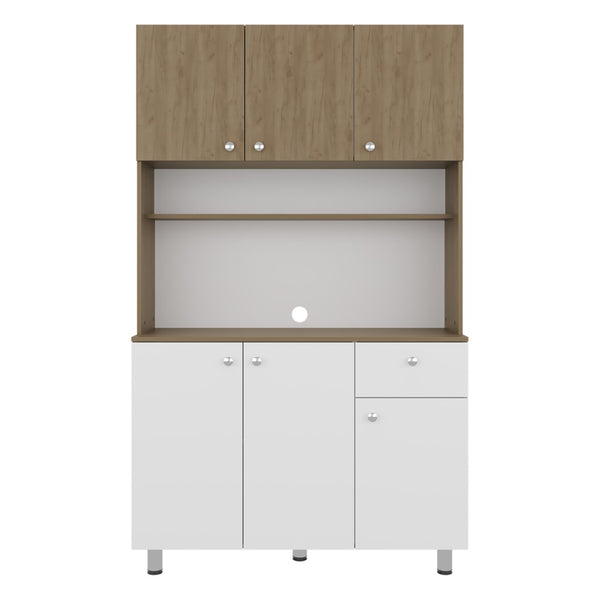 English Elm Everly Glass Front Double Door Wall Cabinet for Kitchen Display and Storage B128S00237