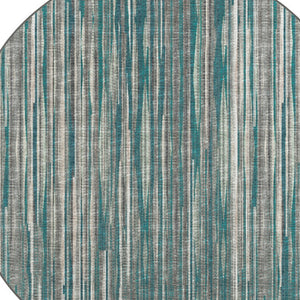 Homeroots 8' X 8' Blue Round Ombre Tufted Handmade Area Rug  Polyester 491802