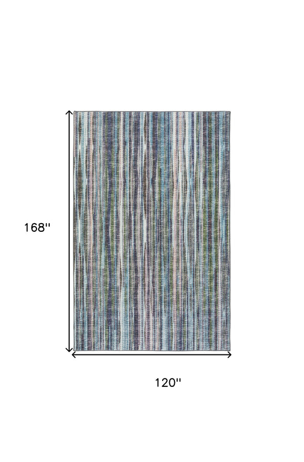 Homeroots 10' X 14' Purple Ombre Tufted Handmade Area Rug  Polyester 491804