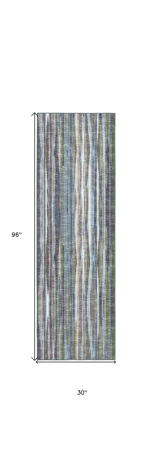 Homeroots 3' X 8' Purple Ombre Tufted Handmade Runner Rug  Polyester 491807