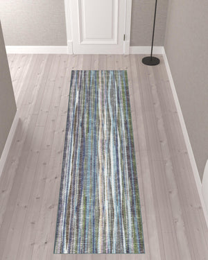 Homeroots 3' X 10' Purple Ombre Tufted Runner Rug  Polyester 491808