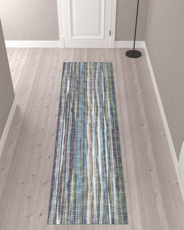 Homeroots 3' X 10' Purple Ombre Tufted Runner Rug  Polyester 491808