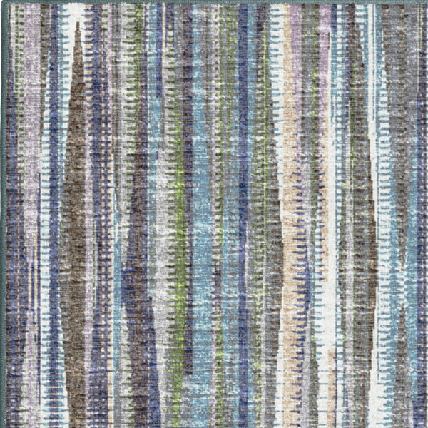 Homeroots 3' X 10' Purple Ombre Tufted Runner Rug  Polyester 491808