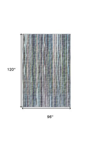 Homeroots 8' X 10' Purple Ombre Tufted Handmade Area Rug  Polyester 491812