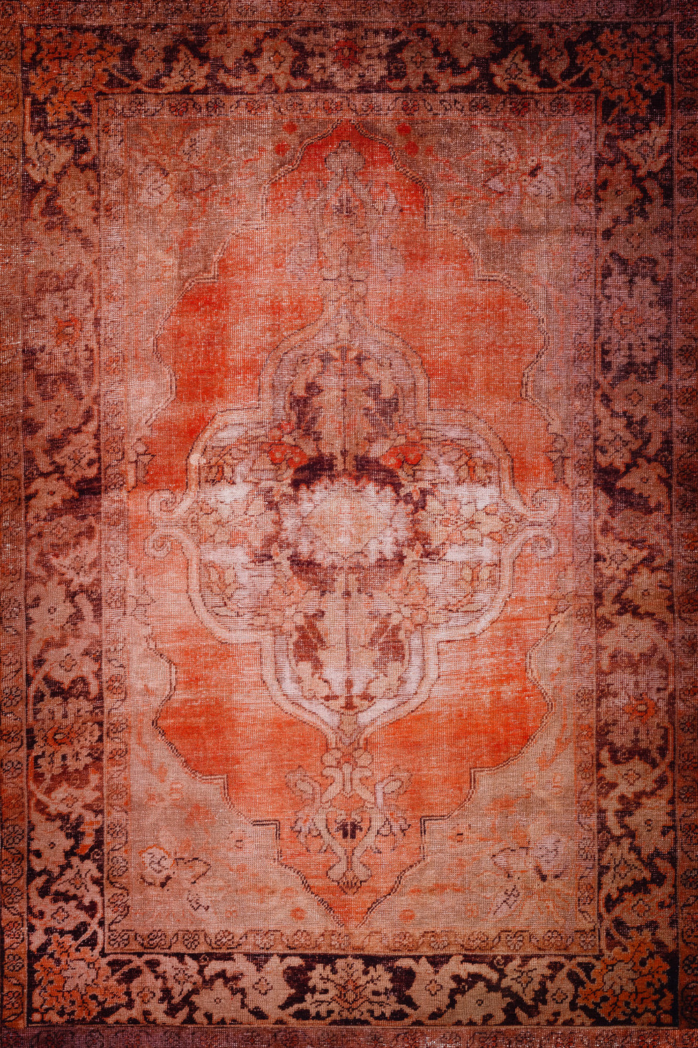 Homeroots 8' X 10' Red Oriental Distressed Non Skid Area Rug  Polyester 491822