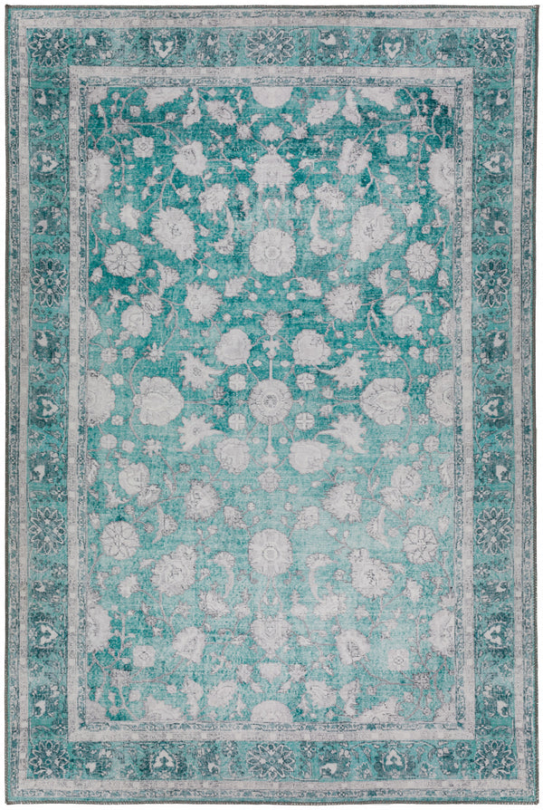 Homeroots 8' X 10' Blue Oriental Distressed Non Skid Area Rug  Polyester 491834