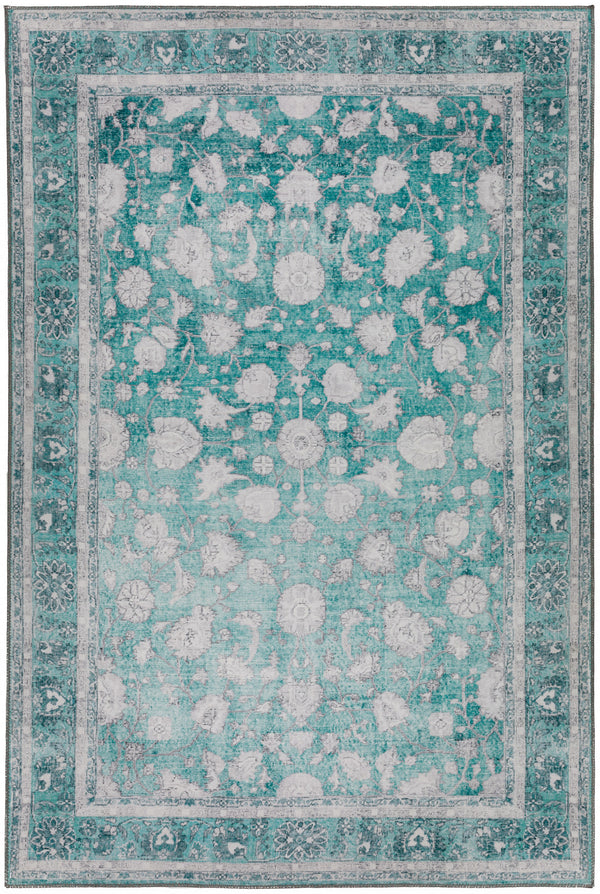 Homeroots 8' X 10' Blue Oriental Distressed Non Skid Area Rug  Polyester 491834