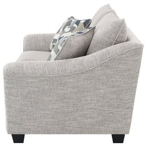 English Elm Lido Boucle Upholstered Loveseat with Flared Arms for Modern Living Spaces B062P451807