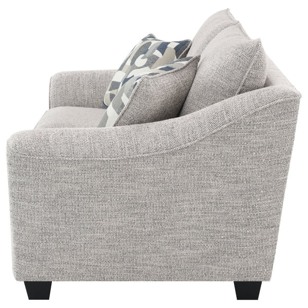 English Elm Lido Boucle Upholstered Loveseat with Flared Arms for Modern Living Spaces B062P451807