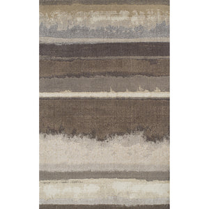 Homeroots 5' X 8' Brown And Ivory Abstract Area Rug  Polypropylene 491900