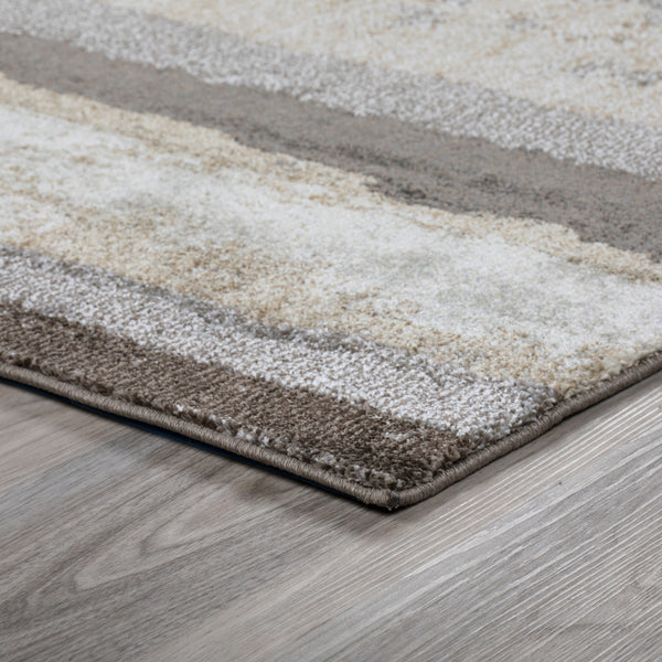 Homeroots 10' X 13' Brown And Ivory Abstract Area Rug  Polypropylene 491902