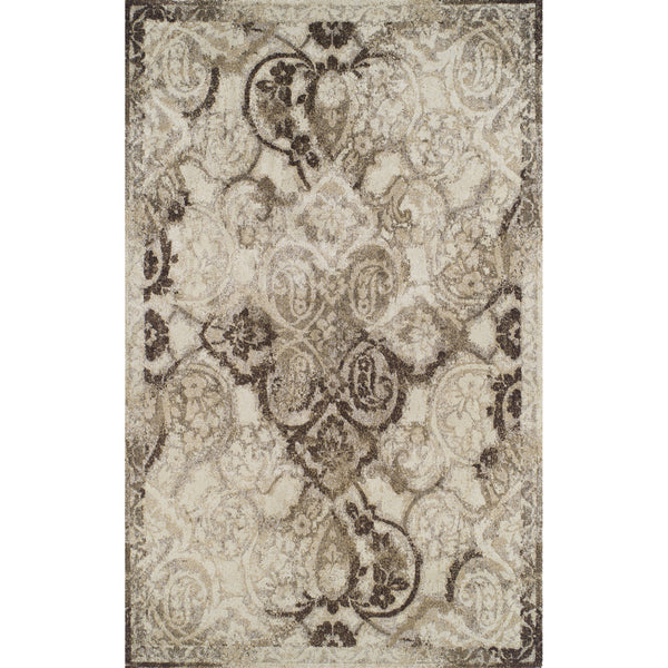 Homeroots 5' X 8' Brown Oriental Area Rug  Polypropylene 491904