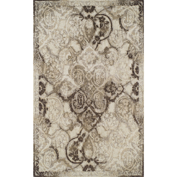 Homeroots 5' X 8' Brown Oriental Area Rug  Polypropylene 491904