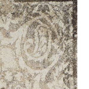 Homeroots 5' X 8' Brown Oriental Area Rug  Polypropylene 491904