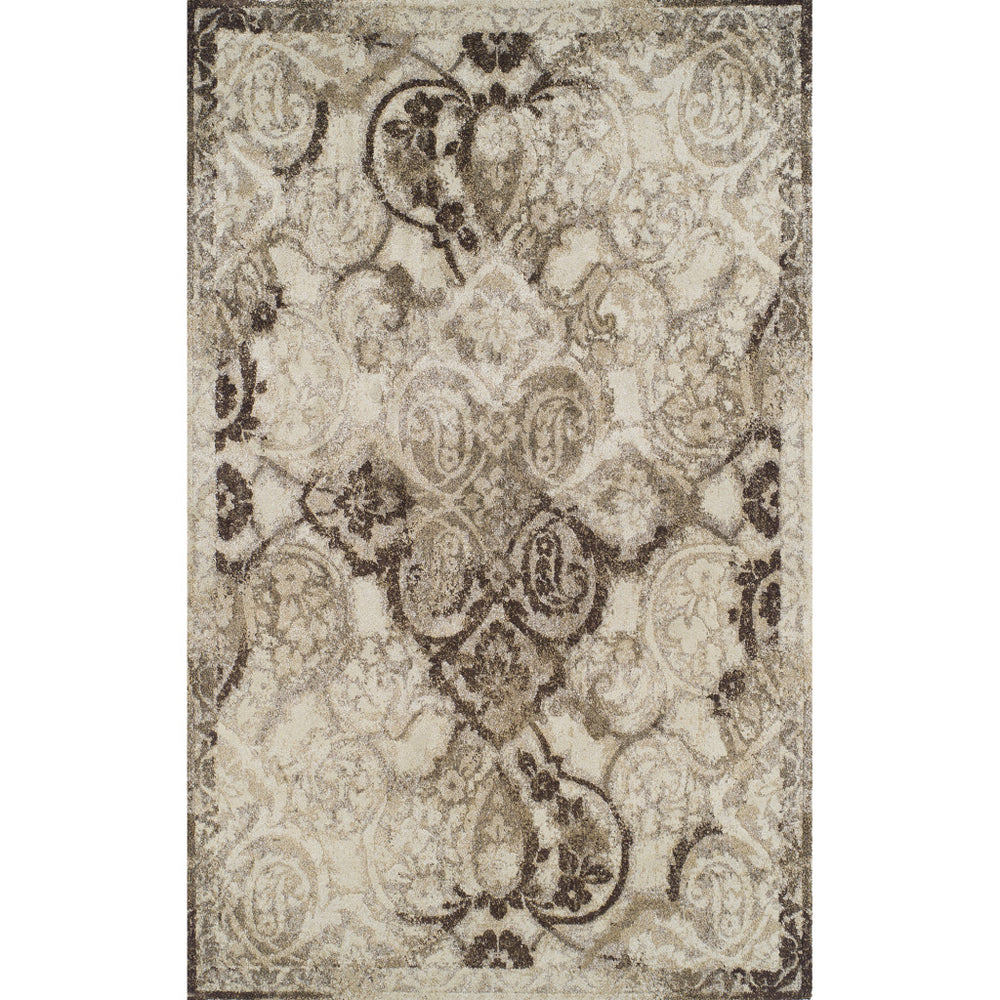 Homeroots 8' X 11' Brown Oriental Area Rug  Polypropylene 491905