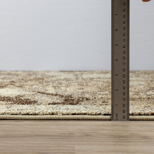 Homeroots 10' X 13' Brown Oriental Area Rug  Polypropylene 491906