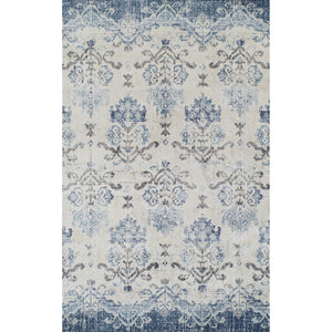 Homeroots 8' X 11' Blue And Ivory Oriental Area Rug  Polypropylene 491909