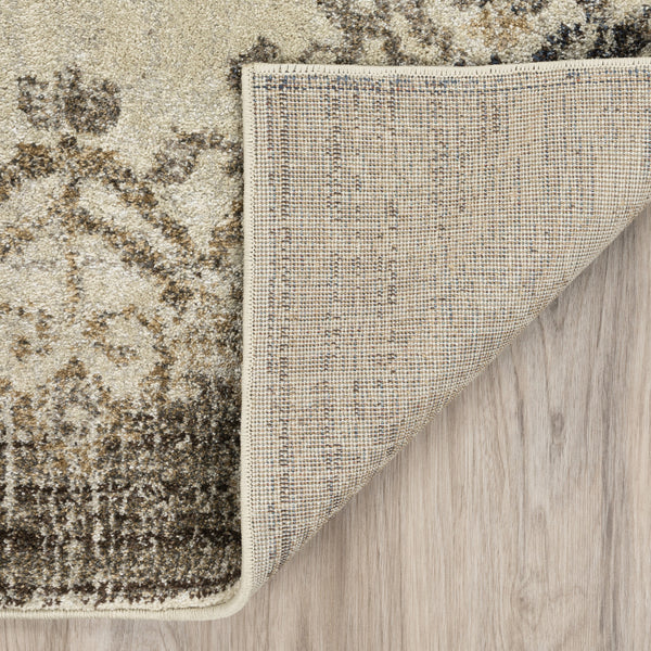 Homeroots 5' X 8' Beige And Brown Oriental Area Rug  Polypropylene 491912