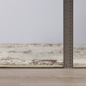 Homeroots 10' X 13' Beige And Brown Oriental Area Rug  Polypropylene 491914