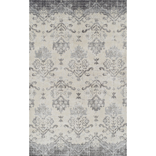 Homeroots 5' X 8' Gray And Ivory Oriental Area Rug  Polypropylene 491916