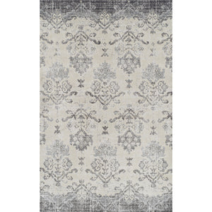 Homeroots 8' X 11' Gray And Ivory Oriental Area Rug  Polypropylene 491917