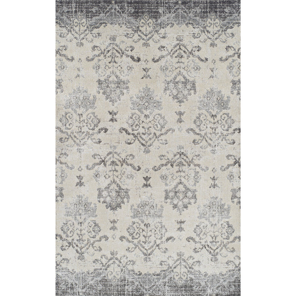 Homeroots 8' X 11' Gray And Ivory Oriental Area Rug  Polypropylene 491917