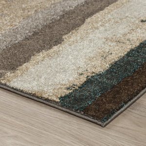 Homeroots 10' X 13' Beige And Brown Abstract Area Rug  Polypropylene 491922