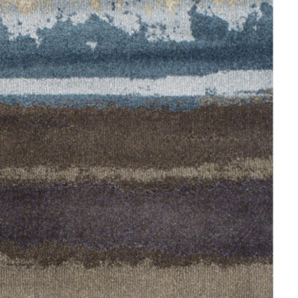Homeroots 10' X 13' Beige And Brown Abstract Area Rug  Polypropylene 491922