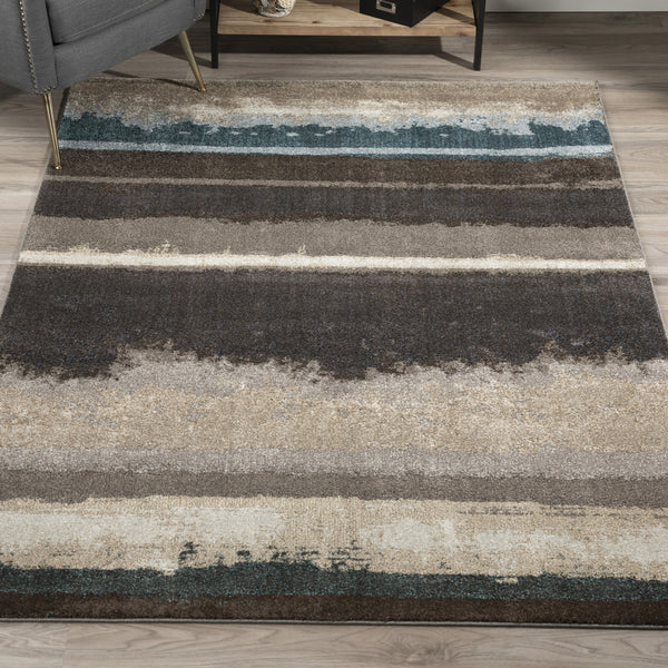 Homeroots 10' X 13' Beige And Brown Abstract Area Rug  Polypropylene 491922